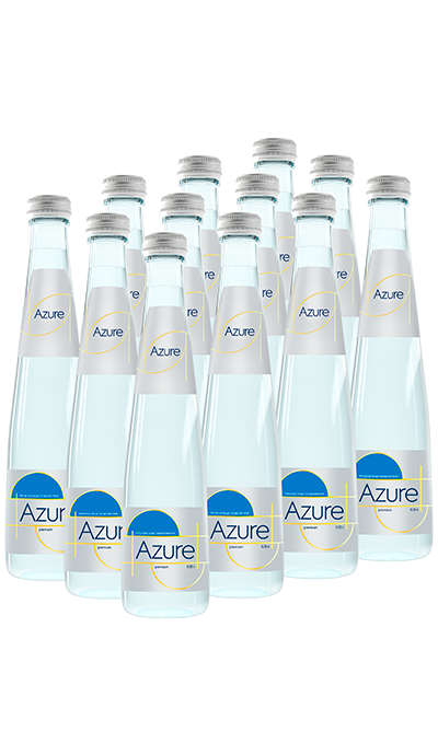 Вода питьевая газированная «Azure» 0,33 л., стекло, премиум