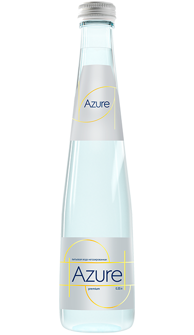 Вода питьевая негазированная «Azure» 0,33 л., стекло, премиум – доставка воды «Калинов Родник»
